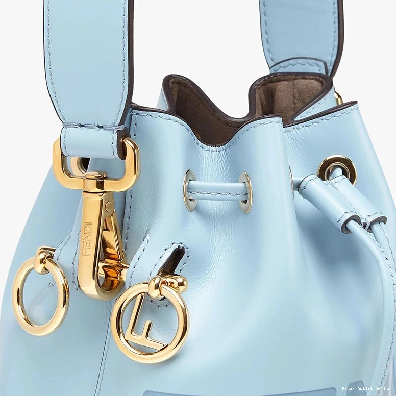 Affordable Bag Calf Blue Sky Logo Tresor Mini Bucket Fendi In ROMA Leather Mon 0721